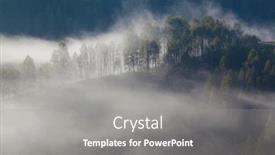  Presentation with foggy - Theme featuring foggy summer landscape in the mountains salciua romania background and a gray colored foreground