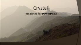  Presentation with sun power - Colorful PPT layouts enhanced with foggy sunset backdrop and a soft green colored foreground