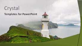  Presentation with denmark - Slide deck consisting of foggy-view-of-old-lighthouse background and a light gray colored foreground