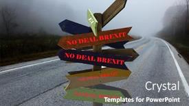  Presentation with brexit - Slide set enhanced with fogy-road-with-no-deal background and a gray colored foreground