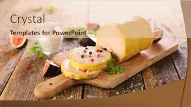  Presentation with foie - Colorful slide deck enhanced with foie-gras-and-fresh-fig backdrop and a lemonade colored foreground