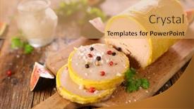  Presentation with foie - PPT layouts with foie-gras-and-fresh-fig background and a yellow colored foreground