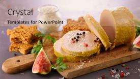  Presentation with foie - Beautiful theme featuring foie-gras-with-fresh-fig backdrop and a coral colored foreground