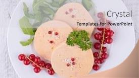  Presentation with foie - Beautiful presentation theme featuring foie gras backdrop and a sky blue colored foreground