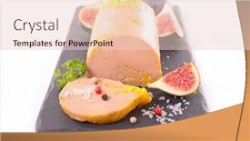  Presentation with foie - Presentation theme consisting of foie gras background and a lemonade colored foreground