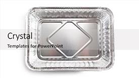  Presentation with chinese food to go box - Audience pleasing slides consisting of foil food box over white backdrop and a light gray colored foreground