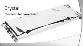  Presentation with scroll paper isolated on white - Cool new PPT layouts with foil package with isolated white backdrop and a white colored foreground