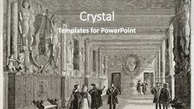  Presentation with gallery - Audience pleasing PPT theme consisting of fointainebleau interior francis i gallery backdrop and a gray colored foreground