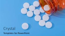  Presentation with divide - Theme consisting of folate-is-a-b-vitamin background and a light blue colored foreground