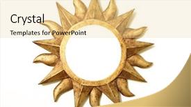  Presentation with fold - Cool new slide deck with fold frame in round star backdrop and a blonde colored foreground