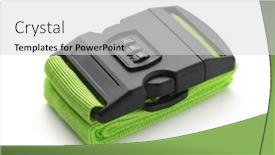  Presentation with combination lock - Slide deck featuring folded-adjustable-luggage-strap background and a light gray colored foreground