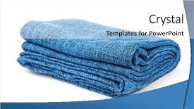  Presentation with blue - Amazing PPT theme having folded blue warm blanket isolated backdrop and a white colored foreground
