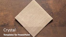  Presentation with linen - Cool new slide set with folded-burlap-linen-fabric-tablecloth backdrop and a violet colored foreground