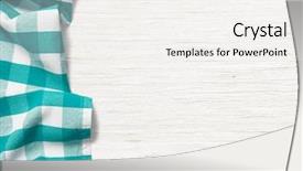  Presentation with bleached - Cool new slide set with folded cyan tablecloth on bleached backdrop and a white colored foreground