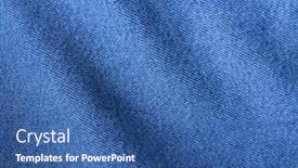  Presentation with denim - Audience pleasing theme consisting of folded-denim-clothes-fragment backdrop and a ocean colored foreground