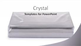  Presentation with plastic bag - Amazing presentation design having folded-grey-cotton-bedding-sheets backdrop and a white colored foreground