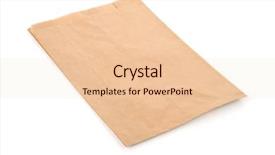  Presentation with brown paper bag - Colorful presentation enhanced with folded kraft paper bag isolated backdrop and a lemonade colored foreground