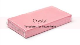  Presentation with plastic bag - Slide set having folded-pink-cotton-bedding-sheets background and a lemonade colored foreground