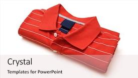  Presentation with polo - Cool new theme with folded red polo t-shirt backdrop and a lemonade colored foreground