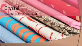  Presentation with textile - Audience pleasing slides consisting of folded textile backdrop and a coral colored foreground