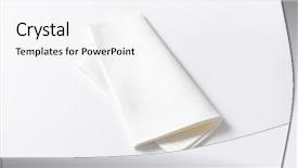  Presentation with napkin - Beautiful slide deck featuring folded white napkin on white backdrop and a white colored foreground