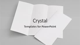  Presentation with paper - Theme enhanced with folder - trifold white template paper background and a white colored foreground