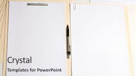  Presentation with lays - Presentation with folder lays open with blank background and a sky blue colored foreground