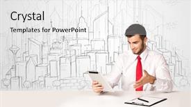  Presentation with structure - Amazing slides having folder structure - businessman sitting at the white backdrop and a white colored foreground