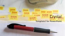  Presentation with paperwork - Slides with close up of basil leaves background and a  colored foreground.