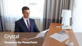  Presentation with business hotel - Slide deck consisting of  background and a  colored foreground