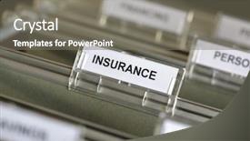  Presentation with cabinet - Presentation theme having filing cabinet with green folders background and a gray colored foreground