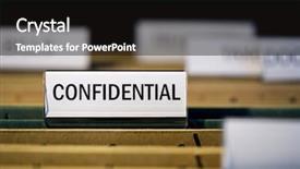  Presentation with cabinet - Audience pleasing presentation theme consisting of folders green folder with confidential backdrop and a black colored foreground