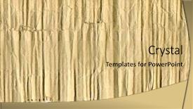  Presentation with corrugated cardboard - Colorful PPT layouts enhanced with folding carton - beige kraft paper texture cardboard backdrop and a yellow colored foreground