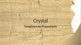  Presentation with corrugated cardboard - Slides having folding carton - beige kraft paper texture cardboard background and a coral colored foreground