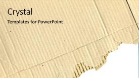  Presentation with corrugated cardboard - Presentation theme enhanced with folding carton - beige kraft paper texture cardboard background and a lemonade colored foreground