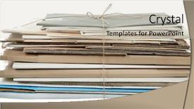  Presentation with stack - Slides having folding carton - big stack of papers isolated background and a soft green colored foreground