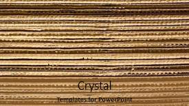  Presentation with corrugated cardboard - Amazing slide deck having folding carton - corrugated stacked cardboard backdrop and a gold colored foreground