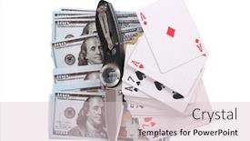  Presentation with playing cards - Theme having folding-knife-and-playing-cards background and a lemonade colored foreground