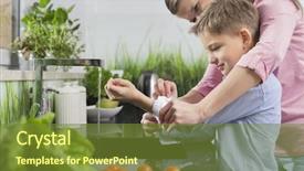  Presentation with indian mother son - Beautiful presentation featuring folding sleeves while washing hands backdrop and a tawny brown colored foreground