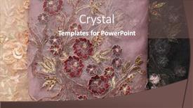  Presentation with fabrics - Slide deck with folds of colourful fabrics textiles background and a coral colored foreground