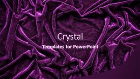  Presentation with purple heart - PPT theme featuring folds-of-deep-purple-velvet background and a wine colored foreground