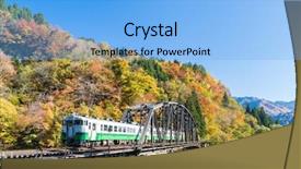  Presentation with fall foliage - Slides consisting of foliage fukushima tadami black bridge background and a light blue colored foreground