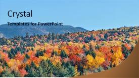  Presentation with ted bundy colorful 3d teeth - Presentation enhanced with foliage in white mountain new background and a light blue colored foreground