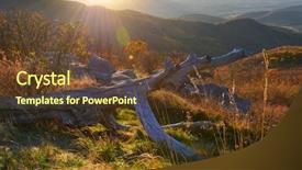  Presentation with shenandoah - Colorful presentation enhanced with foliage of autumn forest in shenandoah national park in virginia united states backdrop and a tawny brown colored foreground