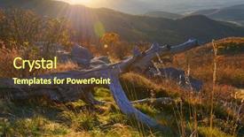  Presentation with shenandoah - Presentation theme featuring foliage of autumn forest in shenandoah national park in virginia united states background and a tawny brown colored foreground