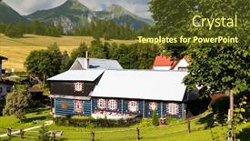  Presentation with architecture - Cool new presentation theme with folk-architecture-in-zdar-under backdrop and a tawny brown colored foreground