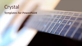  Presentation with classic art - Theme enhanced with folk art - detail of classic guitar background and a lemonade colored foreground