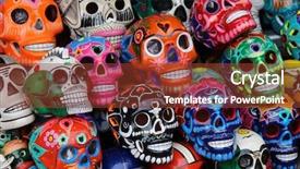  Presentation with art craft - Cool new slides with folk art - mexican craft backdrop and a tawny brown colored foreground