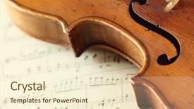 Presentation with antique - PPT layouts consisting of folk art - part of an antique violin background and a cream colored foreground