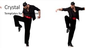  Presentation with spanish art - Presentation theme enhanced with folk art - spanish dancer in various poses background and a coral colored foreground